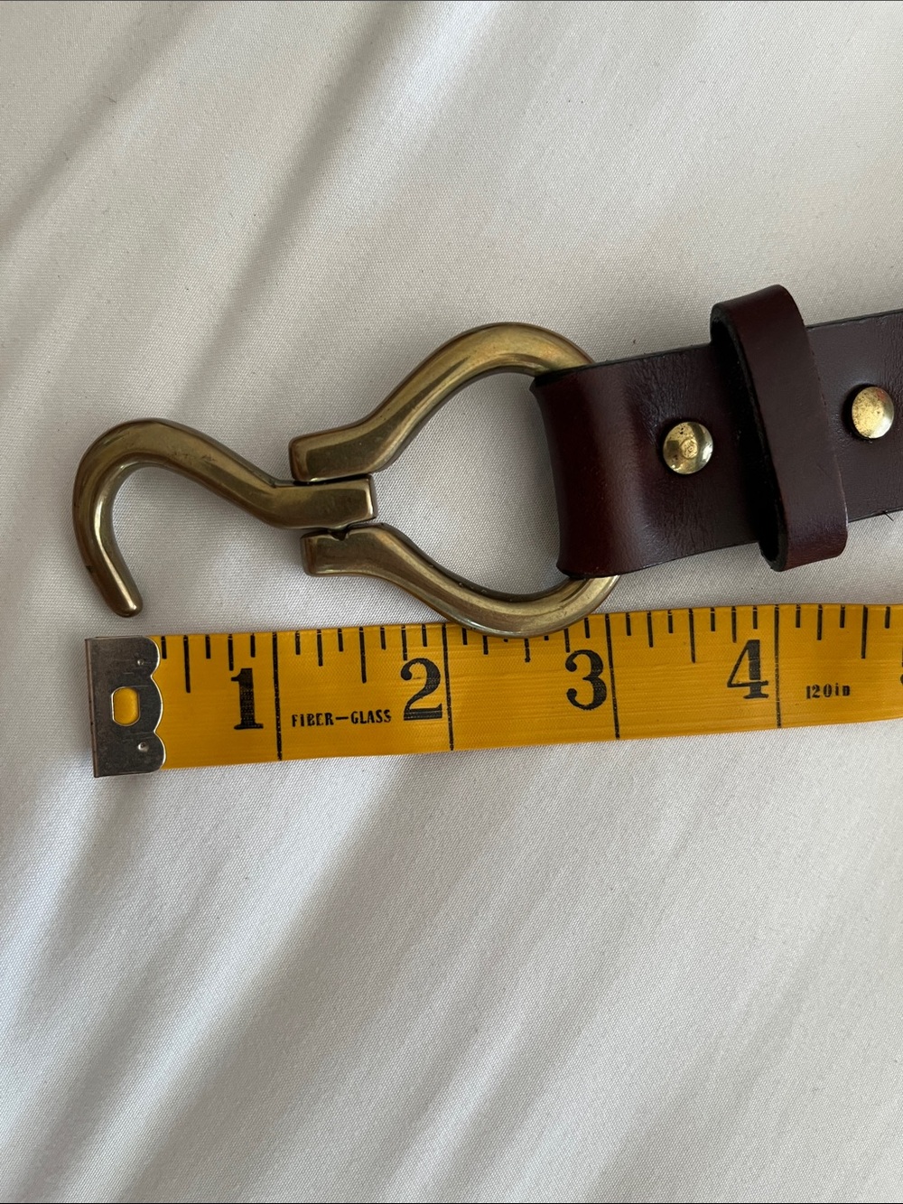 Orvis brown leather brass hoof pick belt western equestrian hand crafted 34” - Picture 15 of 16